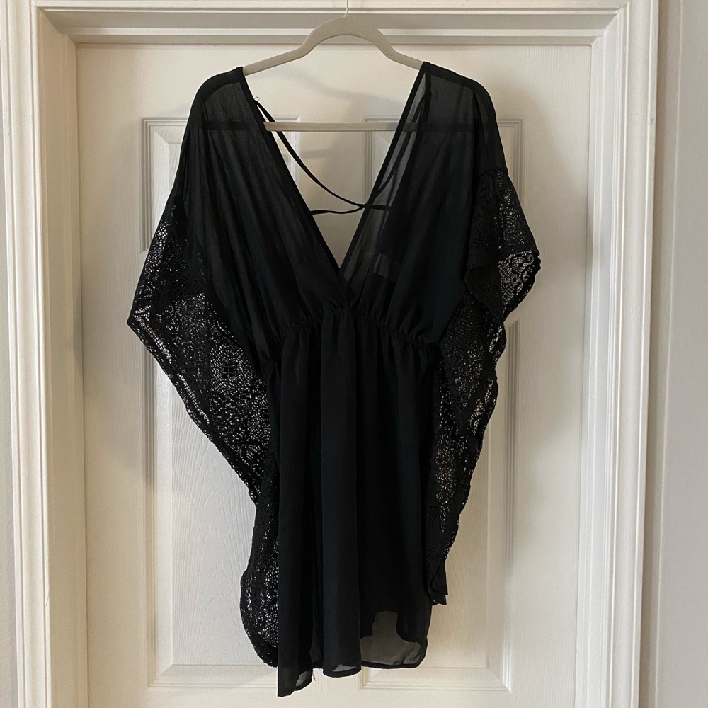 Black Sheer Swimsuit Coverup 💗